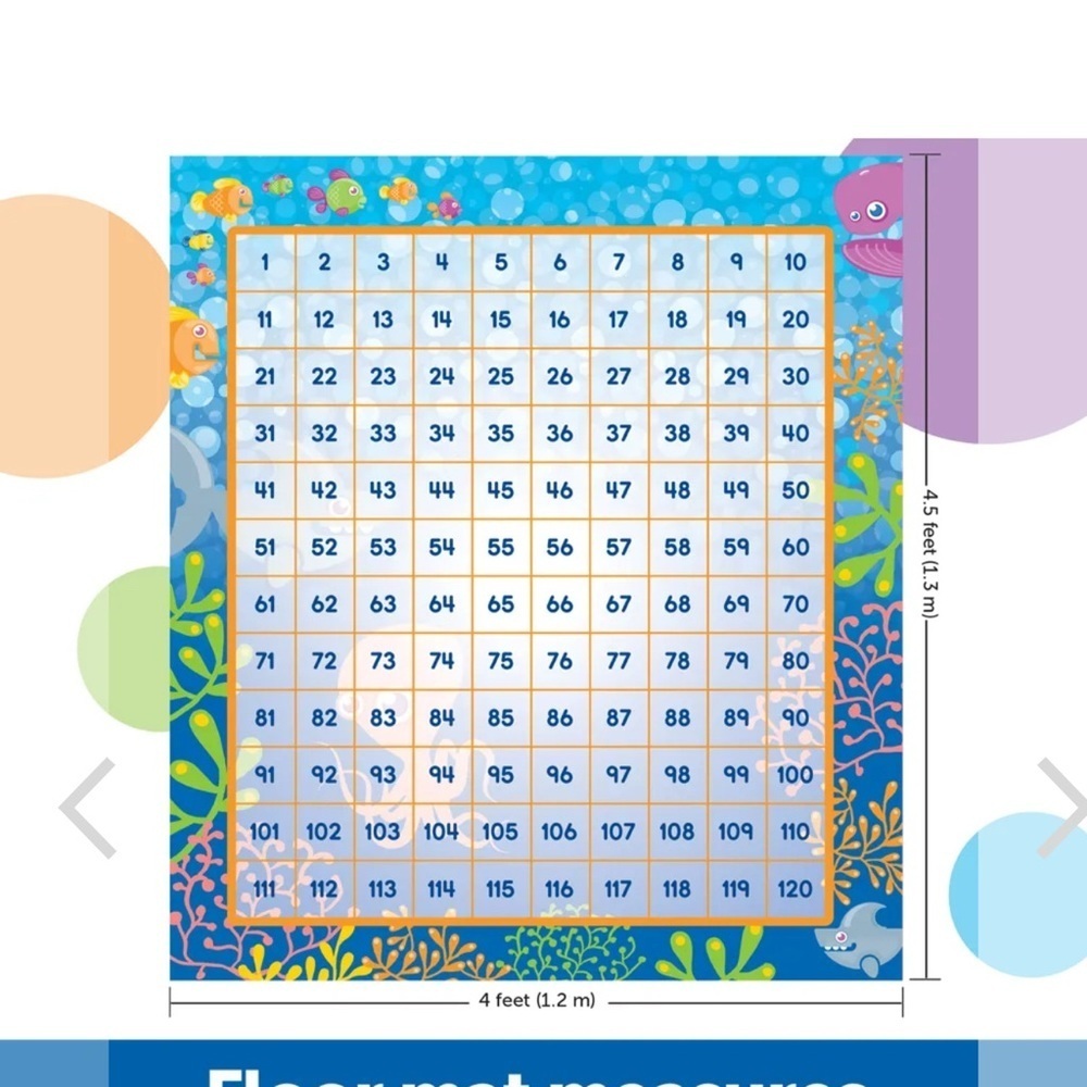 Blue and White Interactive Learning Mat - Picture 2 of 2
